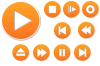 Media Player Icons  Orange by datamouse